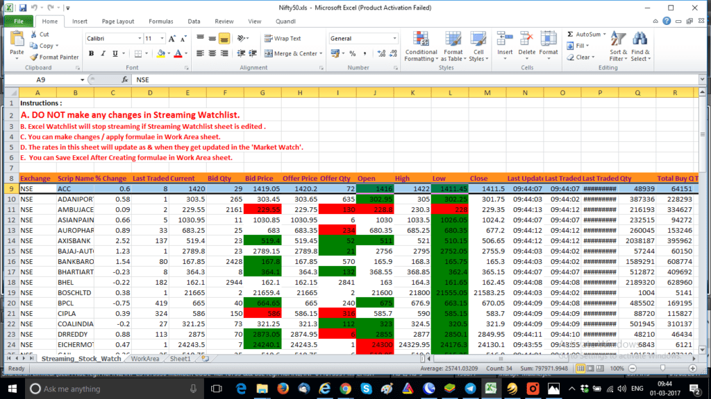 Create Intraday Trading Excel Sheet From Sharekhan TradeTiger ...