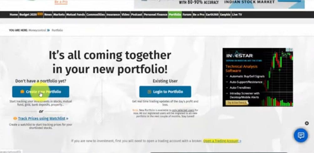 www moneycontrol com portfolio